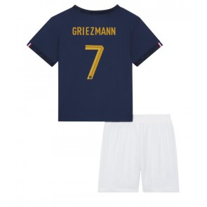 Francie Antoine Griezmann #7 Dětské Domácí dres komplet MS 2022 Krátký Rukáv (+ trenýrky)
